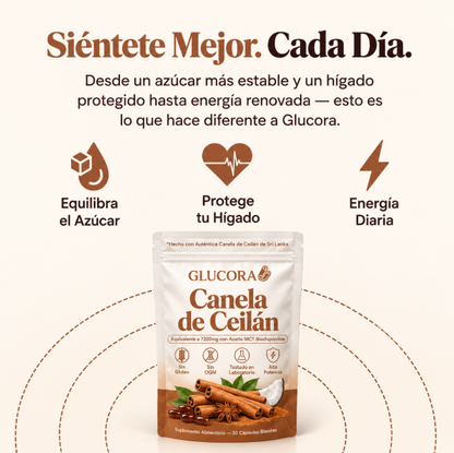 Canela de Ceilán 7200mg con Aceite MCT