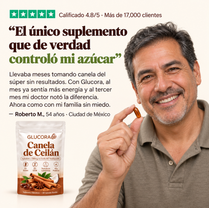 Canela de Ceilán 7200mg con Aceite MCT